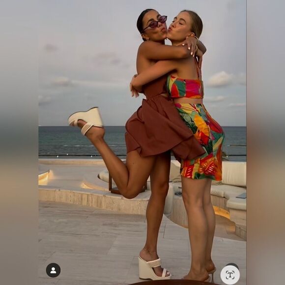 Zara CUT OUT BOW TAFFETA DRESS brown - Picture 7 of 10